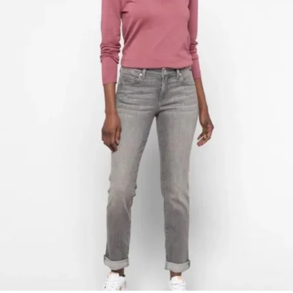 Mavi Emma Slim Boyfriend Jeans Women's 29 x 32/33 unrolled Gray Stretch Distress